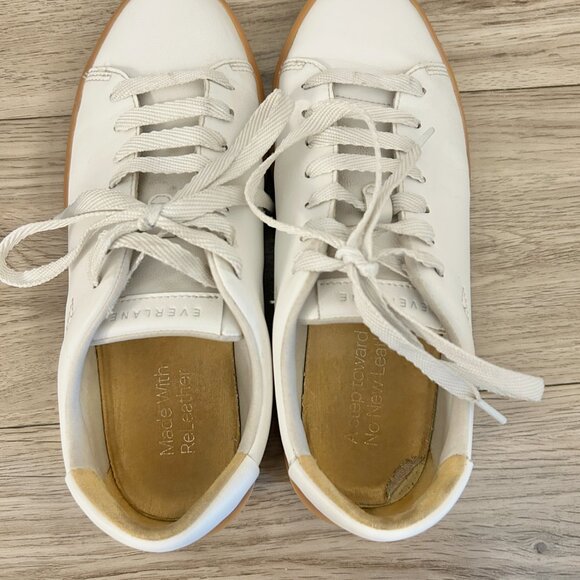 Everlane Releather Tennis Shoes in White Size 6 - Picture 10 of 13